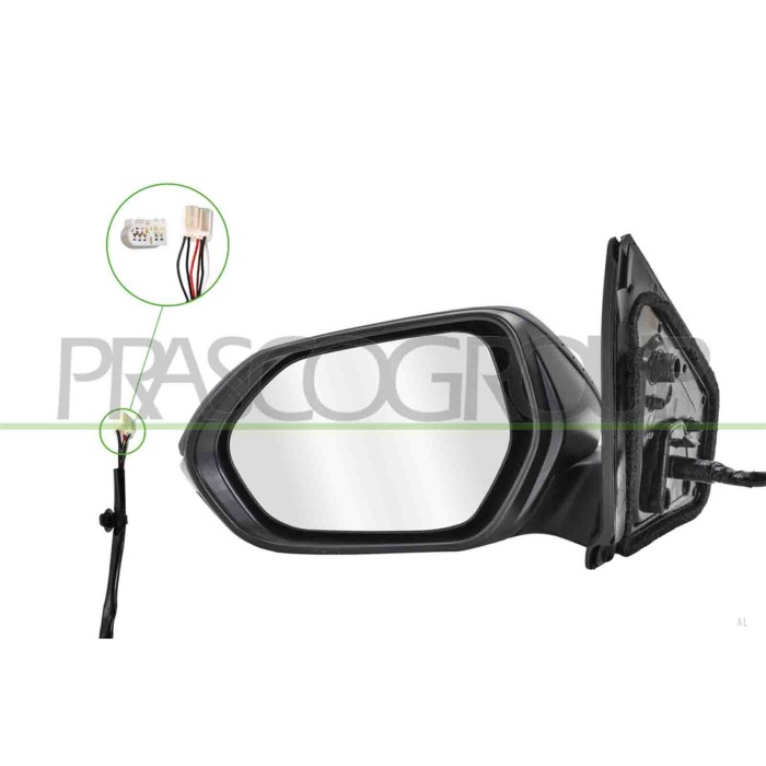 LIBRETTO_RICHIESTA_TARGA.JPG Retrovisore Sinistro Elettrico Con Primer Termico Con Fanale Convesso 6 Pins TOYOTA YARIS Dal 06/20