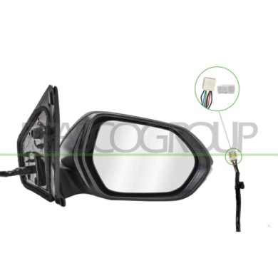 LIBRETTO_RICHIESTA_TARGA.JPG Retrovisore Destro Elettrico Con Primer Termico Chiudibile Con Fanale Convesso 8 Pins TOYOTA YARIS 