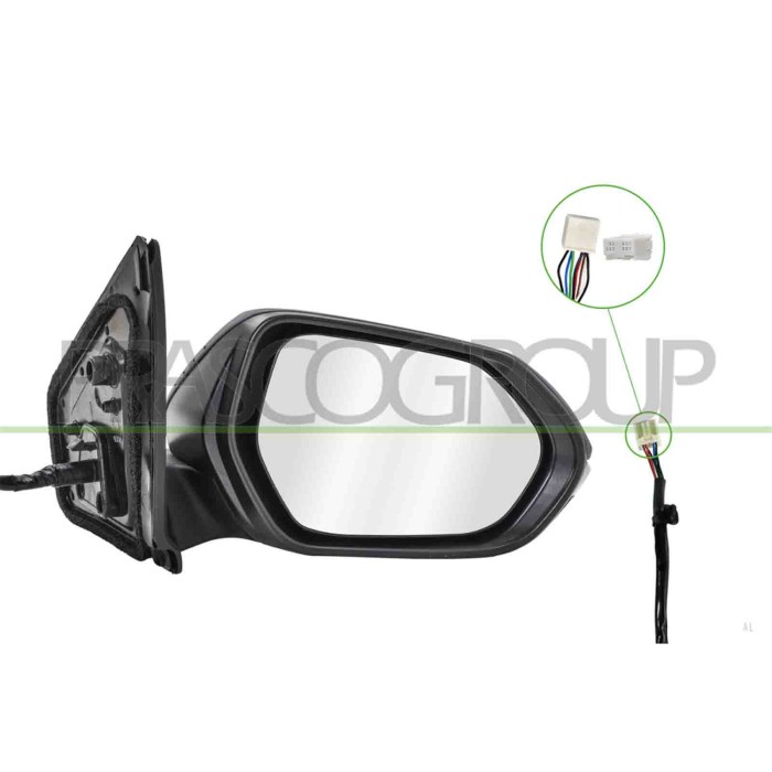 LIBRETTO_RICHIESTA_TARGA.JPG Retrovisore Destro Elettrico Con Primer Termico Chiudibile Con Fanale Convesso 8 Pins TOYOTA YARIS 
