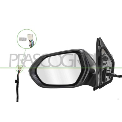 LIBRETTO_RICHIESTA_TARGA.JPG Retrovisore Sinistro Elettrico Con Primer Termico Chiudibile Con Fanale Convesso 8 Pins TOYOTA YARI