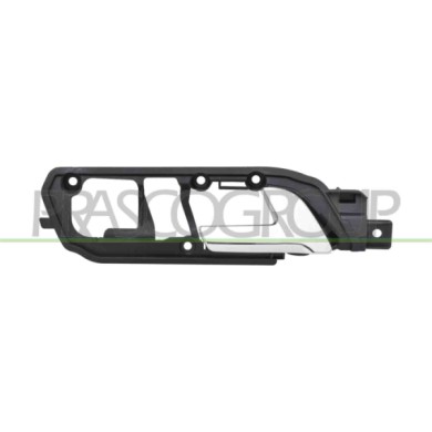 DX_SCRITTA_LOGO.jpg Maniglia Anteriore Destra Interna Con Leva Cromata Con Mostrina Nera VOLKSWAGEN POLO Dal 08/2001 Al 07/2005 