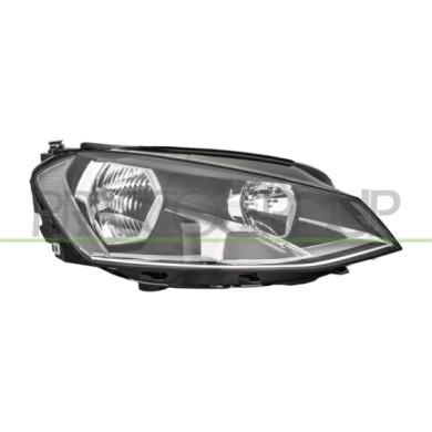 DX_SCRITTA_LOGO.jpg Proiettore Destro H7+H15 Elettrico Con Motore Nero Compatibile Per VOLKSWAGEN GOLF 7 Dal 10/2012 Al 09/2016 