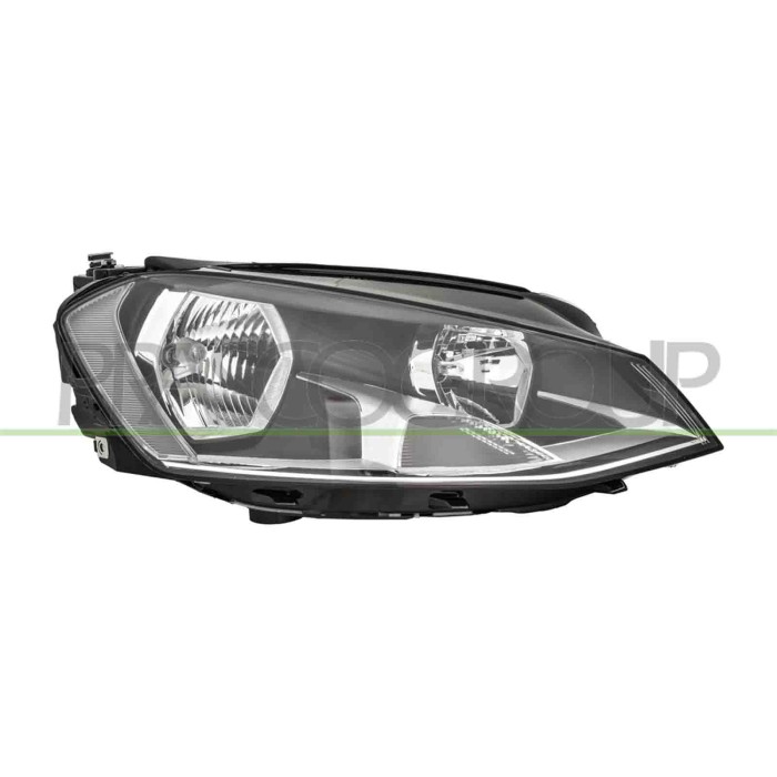 DX_SCRITTA_LOGO.jpg Proiettore Destro H7+H15 Elettrico Con Motore Nero Compatibile Per VOLKSWAGEN GOLF 7 Dal 10/2012 Al 09/2016 