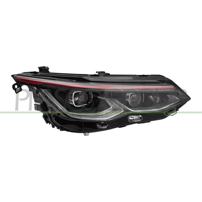 DX_SCRITTA_LOGO.jpg Proiettore Destro Elettrico Con Motore Rosso Matrix Led Versione Valeo VOLKSWAGEN GOLF VIII VARIANT GTI/GTD 