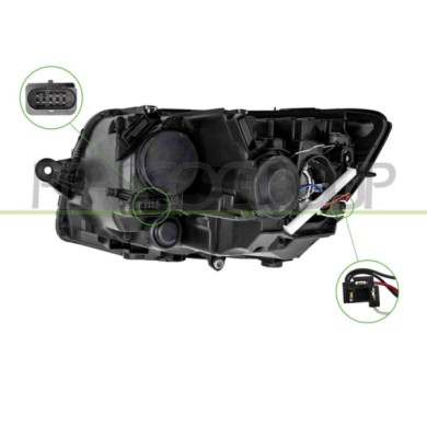 LIBRETTO_RICHIESTA_TARGA.JPG Proiettore Destro H4 Elettrico Con Motore Nero Compatibile Per VOLKSWAGEN T6 Dal 04/2015 Al 01/2019