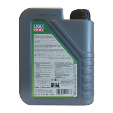 21326_1-LITRO.jpg LIQUI MOLY 21326 OLIO MOTORE 0W16 PER AUTO ASIA O AMERICA E IBRIDE. CONFEZIONE 1 LITRO