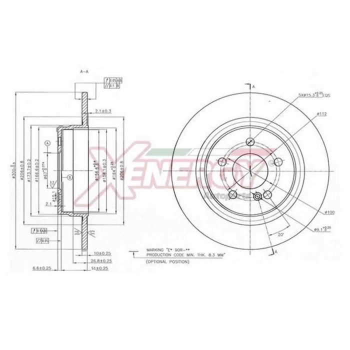 NEUTRO.jpg Discofreno Singolo X601543 AP XENERGY per MERCEDES-BENZ