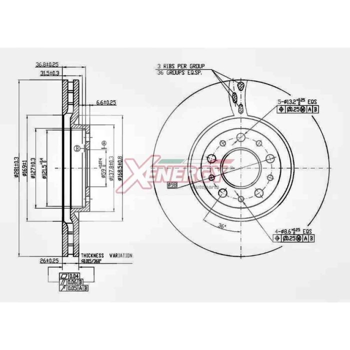 NEUTRO.jpg Discofreno Singolo X602925 AP XENERGY per FIAT