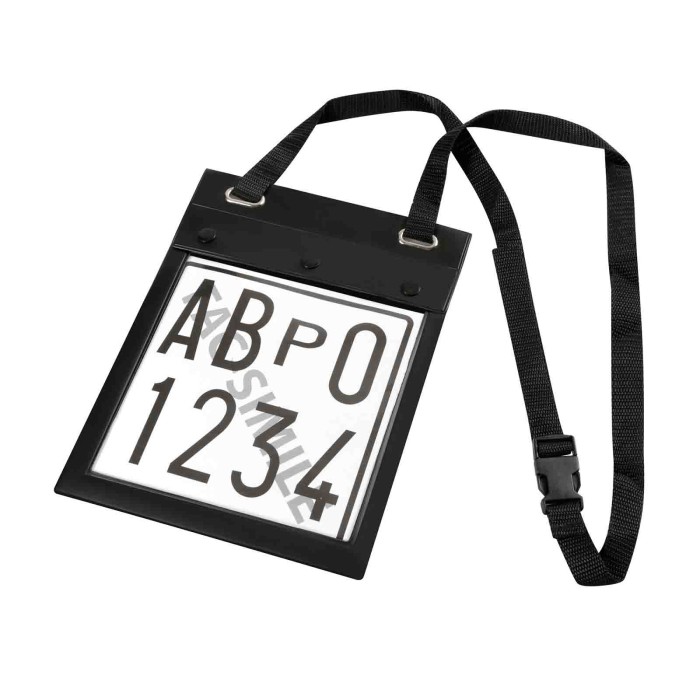 19907-S-02.JPG Porta Targa Prova A Doppia Tasca Portatarga Targhe E Contrassegni