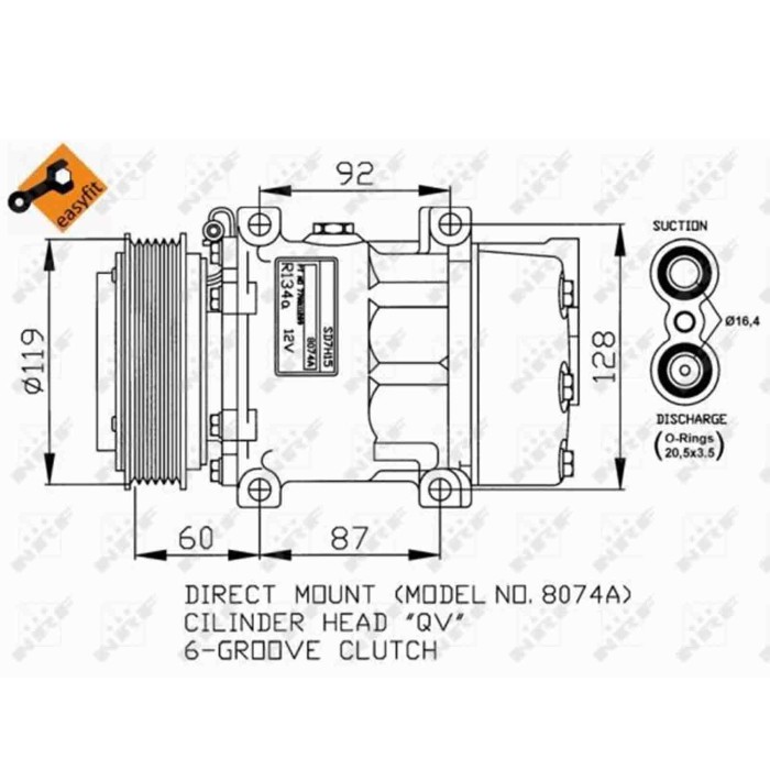 NEUTRO.jpg Compressore, Climatizzatore 32170 NRF per RENAULT
