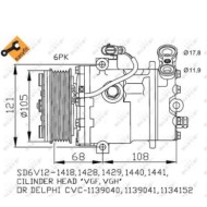 32172_3.JPG Compressore, Climatizzatore 32172 NRF per OPEL