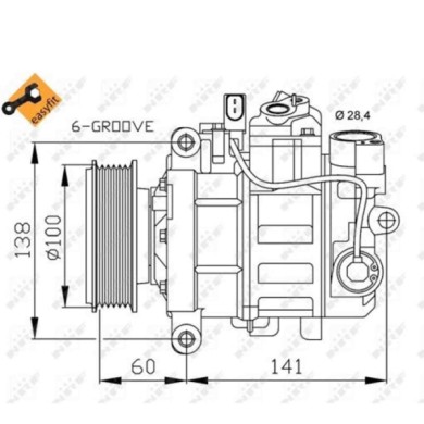 NEUTRO.jpg Compressore, Climatizzatore 32263 NRF per AUDI SEAT