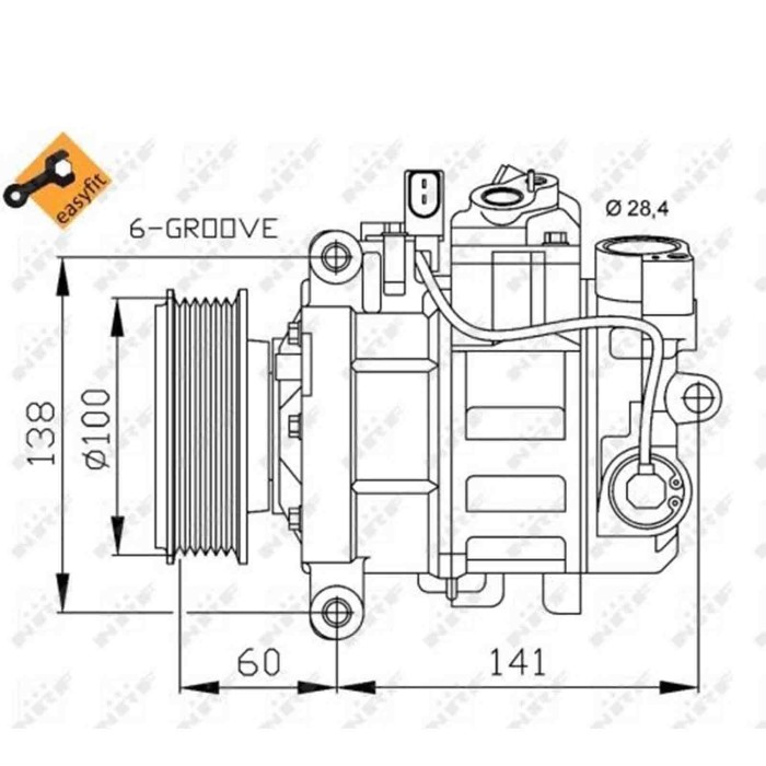 NEUTRO.jpg Compressore, Climatizzatore 32263 NRF per AUDI SEAT