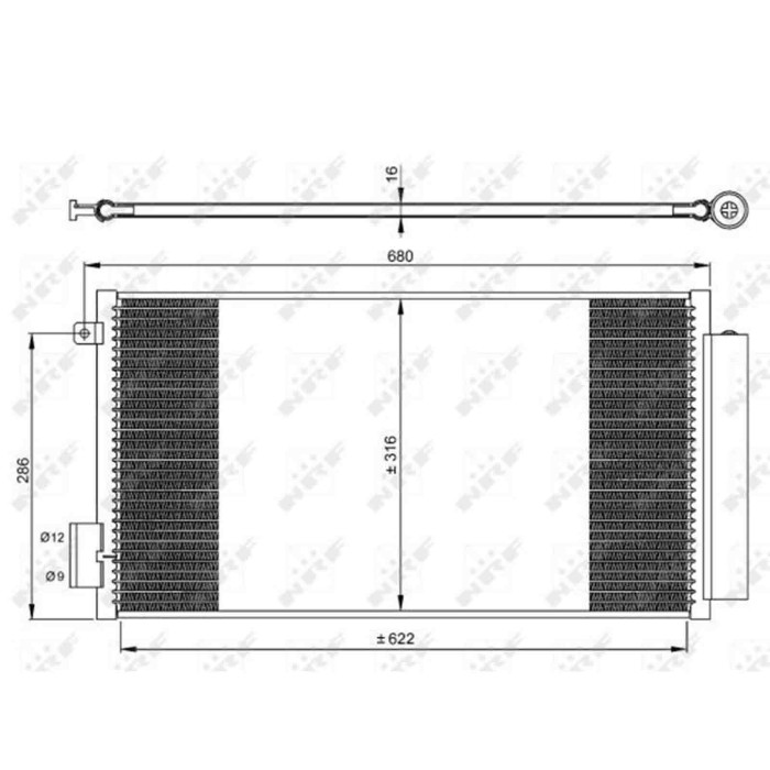 NEUTRO.jpg Condensatore, Climatizzatore 350061 NRF per FIAT