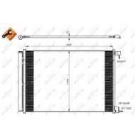 Condensatore, Climatizzatore 350082 NRF per MERCEDES-BENZ
