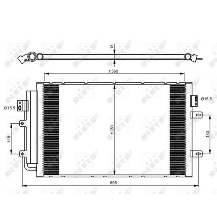 NEUTRO.jpg Condensatore, Climatizzatore 350083 NRF per IVECO
