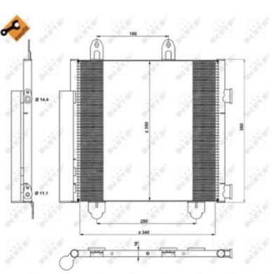 350231_3.JPG Condensatore, Climatizzatore 350231 NRF per PEUGEOT CITROEN TOYOTA