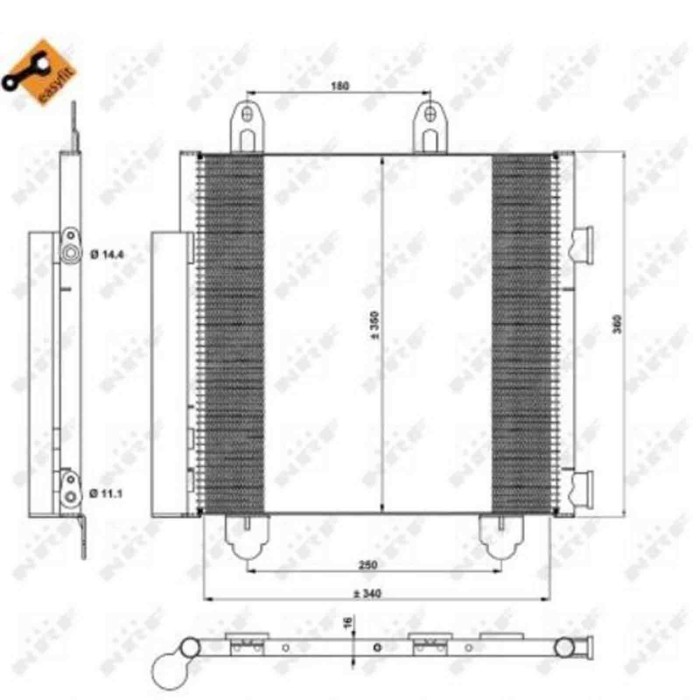 350231_3.JPG Condensatore, Climatizzatore 350231 NRF per PEUGEOT CITROEN TOYOTA