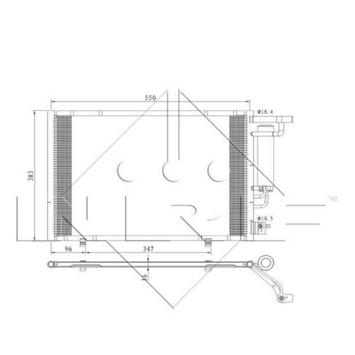 NEUTRO.jpg Condensatore, Climatizzatore 350396 NRF per FORD