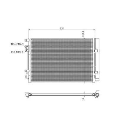 NEUTRO.jpg Condensatore, Climatizzatore 350492 NRF per HYUNDAI