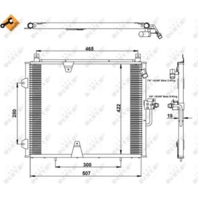 NEUTRO.jpg Condensatore, Climatizzatore 35129 NRF per MERCEDES-BENZ