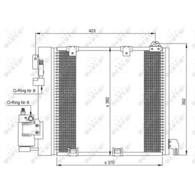 35302_3.JPG Condensatore, Climatizzatore 35302 NRF per OPEL
