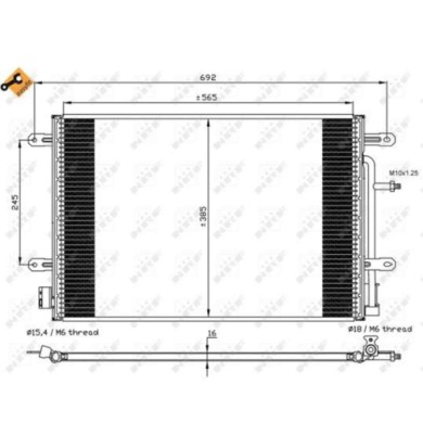 35560_3.JPG Condensatore, Climatizzatore 35560 NRF per AUDI SEAT