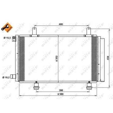 NEUTRO.jpg Condensatore, Climatizzatore 35782 NRF per FIAT SUZUKI MITSUBISHI