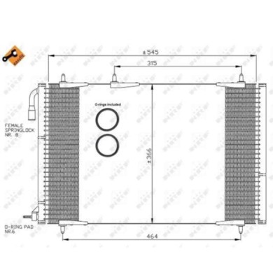 35836_3.JPG Condensatore, Climatizzatore 35836 NRF per PEUGEOT