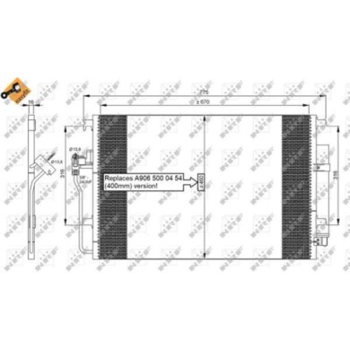 35849_3.JPG Condensatore, Climatizzatore 35849 NRF per VW MERCEDES-BENZ