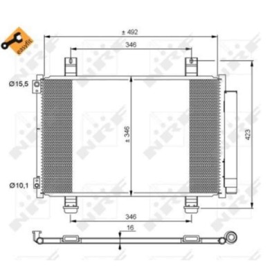 NEUTRO.jpg Condensatore, Climatizzatore 35854 NRF per OPEL SUZUKI