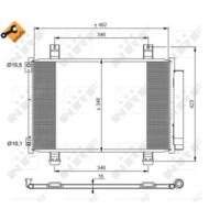 Condensatore, Climatizzatore 35854 NRF per OPEL SUZUKI