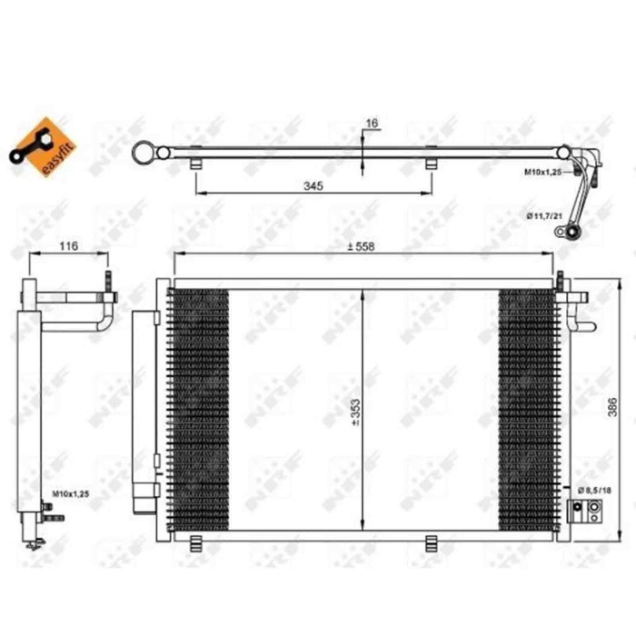 35903_3.JPG Condensatore, Climatizzatore 35903 NRF per FORD