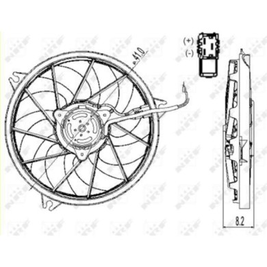 47324_3.JPG Ventola, Raffreddamento motore 47324 NRF per PEUGEOT
