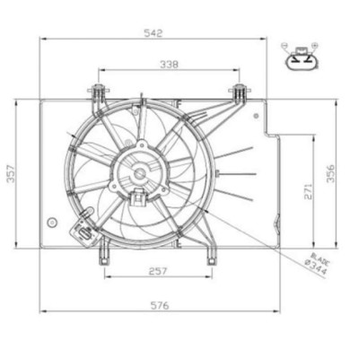 NEUTRO.jpg Ventola, Raffreddamento motore 47957 NRF per FORD