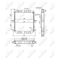 Radiatore, Raffreddamento motore 52244 NRF per NISSAN