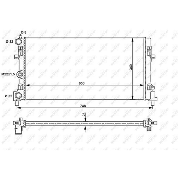 53024A_3.JPG Radiatore, Raffreddamento motore 53024A NRF per AUDI VW SEAT SKODA