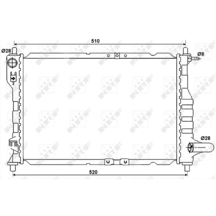 NEUTRO.jpg Radiatore, Raffreddamento motore 53068 NRF per CHEVROLET DAEWOO