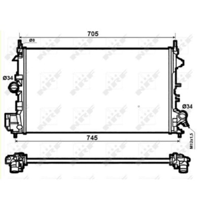 NEUTRO.jpg Radiatore, Raffreddamento motore 53074 NRF per OPEL FIAT