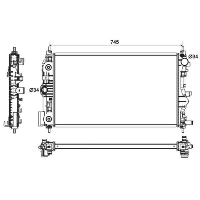 53131_2.JPG Radiatore, Raffreddamento motore 53131 NRF per OPEL CHEVROLET