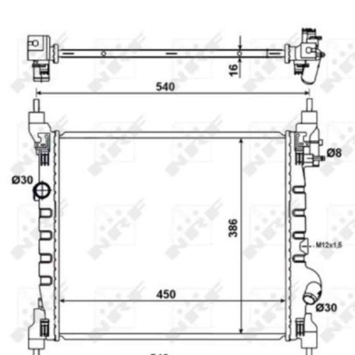 NEUTRO.jpg Radiatore, Raffreddamento motore 53195 NRF per CHEVROLET