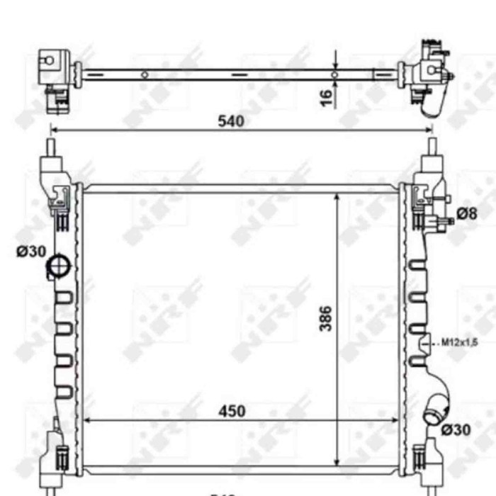 NEUTRO.jpg Radiatore, Raffreddamento motore 53195 NRF per CHEVROLET