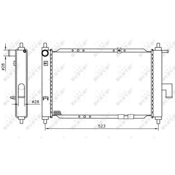 NEUTRO.jpg Radiatore, Raffreddamento motore 53375 NRF per DAEWOO