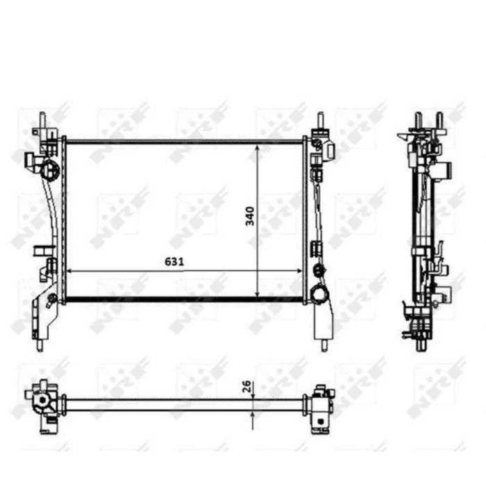 NEUTRO.jpg Radiatore, Raffreddamento motore 53934 NRF per PEUGEOT CITROEN FIAT