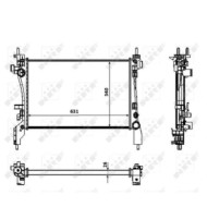 Radiatore, Raffreddamento motore 53934 NRF per PEUGEOT CITROEN FIAT