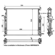 Radiatore, Raffreddamento motore 53936 NRF per MERCEDES-BENZ