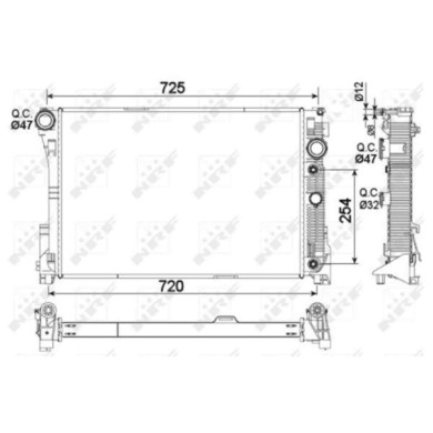 LIBRETTO_RICHIESTA_TARGA.JPG Radiatore, Raffreddamento motore 53968 NRF per MERCEDES-BENZ