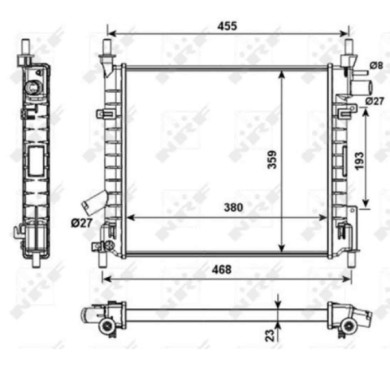NEUTRO.jpg Radiatore, Raffreddamento motore 53989 NRF per FORD