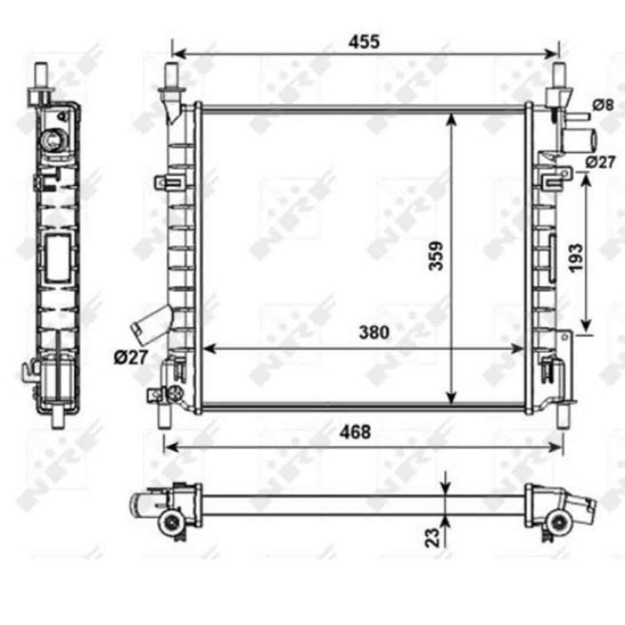 NEUTRO.jpg Radiatore, Raffreddamento motore 53989 NRF per FORD