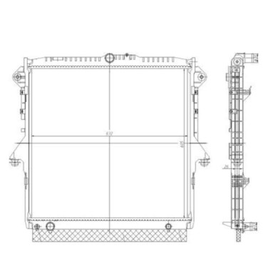 NEUTRO.jpg Radiatore, Raffreddamento motore 560001 NRF per FORD